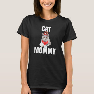 Cute British Short Haired Cat with Reindeer Costum T-Shirt