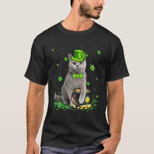 Cute British Shorthair Cat Lover St Patricks Day S T-Shirt