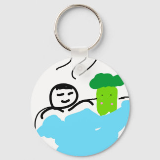 Cute Broccoli in Hot Springs Key Ring