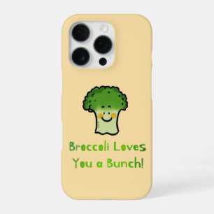 Cute Broccoli Pun Cartoon Design iPhone 16 Pro Case