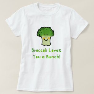 Cute Broccoli Pun Cartoon Design T-Shirt