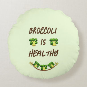 Cute broccoli round cushion
