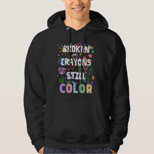 Cute Broken Crayon Still Colour Hoodie