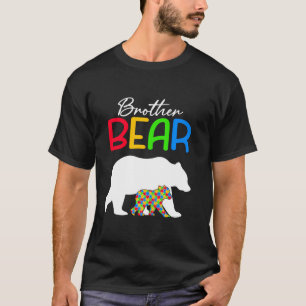 Cute Brother Bear Autism Awareness Autistic Family T-Shirt