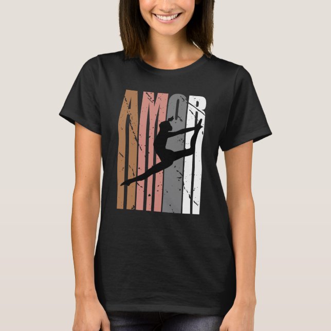 Cute Brown Amor Dance Motivational Girls Teen Teen T-Shirt (Front)