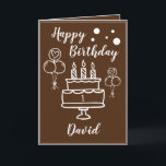 Cute Brown and White Cake Grandson 1st Birthday Card<br><div class="desc">Cute Brown and White Cake Grandson 1st Birthday, this design is for anyone looking for something nice for a little boy on his 1st birthday. If you're looking for 1st birthday invitations, especially for your grandson, this one is perfectly what you need. The design features a cute birthday cake with...</div>
