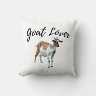 Cute Brown and White Goat  Cushion
