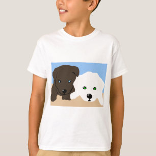 Cute brown and white Labrador puppy art gifts T-Shirt