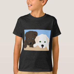 Cute brown and white Labrador puppy art gifts T-Shirt