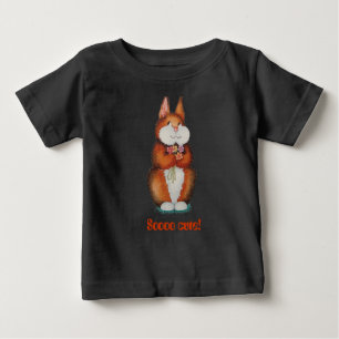 Cute brown baby Bunny rabbit with flowers T-Shirt