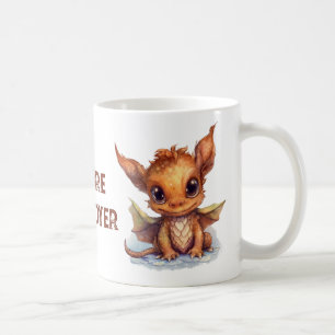 Cute Brown Baby Dragon Coffee Mug