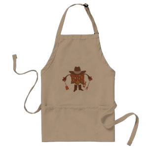 Cute Brown BBQ utensils Standard Apron
