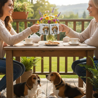 Cute Brown beagle Coffee Mug