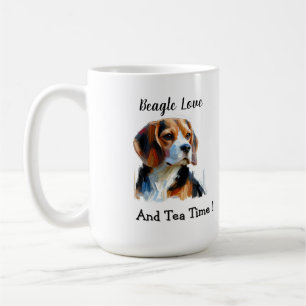 Cute Brown beagle Personalize Coffee Mug