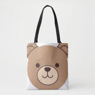 Cute Brown Bear Custom Plush Teddy Tote Bag