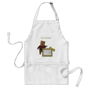 Cute Brown Bear Design Photo Standard Apron