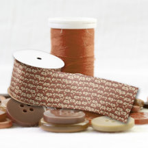 Cute Brown Bear Face Seamless Pattern