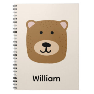 Cute brown bear notebook