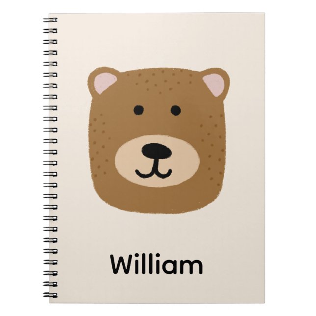 Cute brown bear notebook (Front)