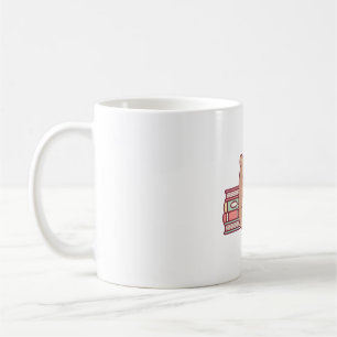Cute Brown Bear Reading A Book Coffee Mug