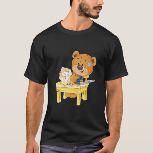 Cute Brown Bear Sitting On A Chair T-Shirt