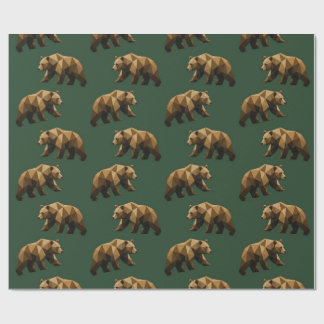 Cute Brown Bears Pattern Wrapping Paper