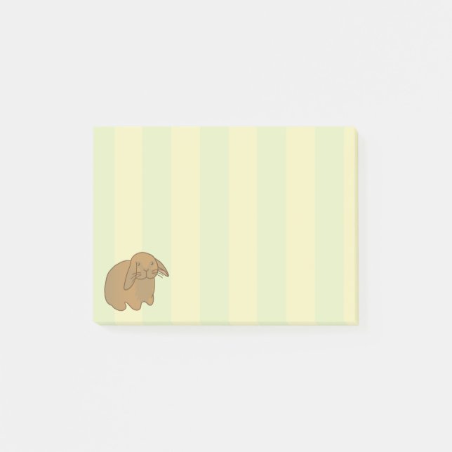 Cute Brown Bunny Post-it Notes (Front)