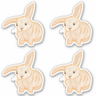 Cute Brown Bunny Rabbit - 4x cut-out.