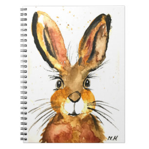 Cute brown bunny rabbit notebook
