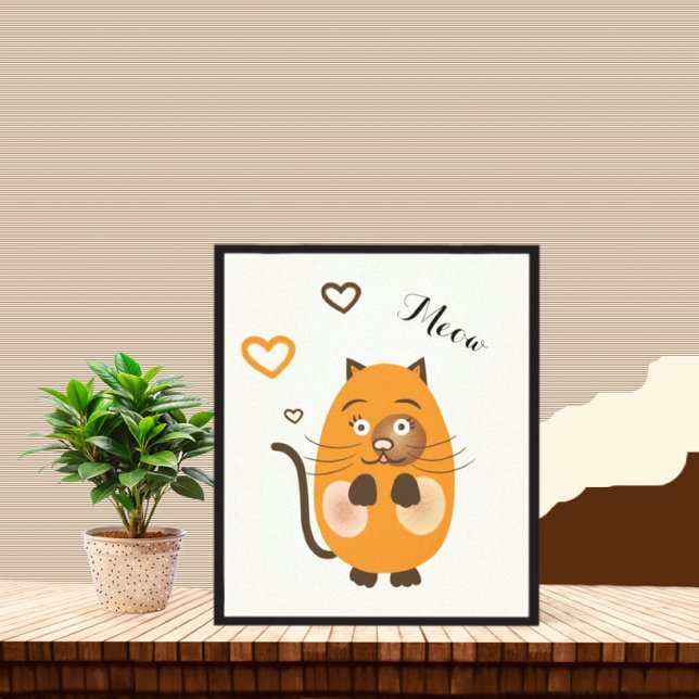 Cute brown cat canvas print (Creator Uploaded)