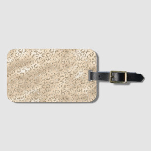 Cute brown Cheetah Leopard Skin Print Pattern Luggage Tag