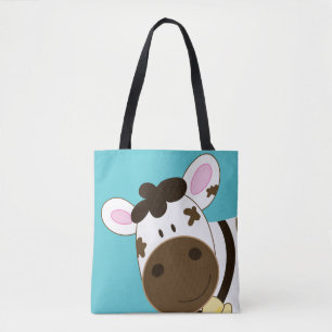 Cute Brown Cow Art by Jess Tote Bag