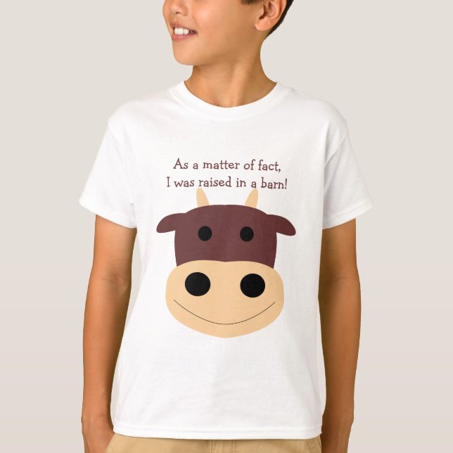 Cute brown cow kid's t-shirt (Front)