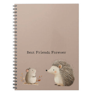 Cute Brown Cream Hedgehog Mouse Appreciation Notebook