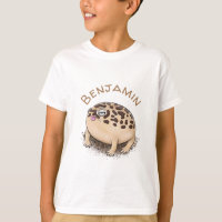 Cute brown desert rain frog cartoon illustration