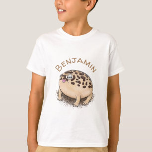 Cute brown desert rain frog cartoon illustration T-Shirt