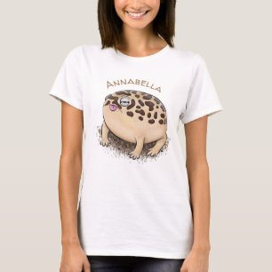 Cute brown desert rain frog cartoon illustration T-Shirt