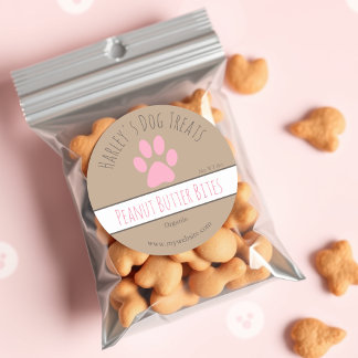 Cute Brown | Dog Treat Business Labels