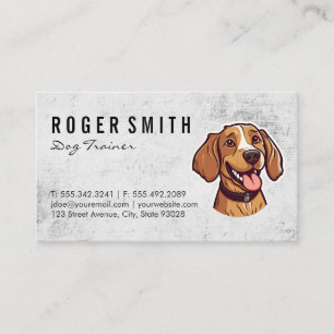 Cute Brown Doggy   Animal Trainer Business Card