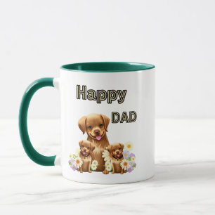 Cute brown dogs mug