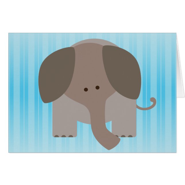 Cute Brown Elephant (Front Horizontal)