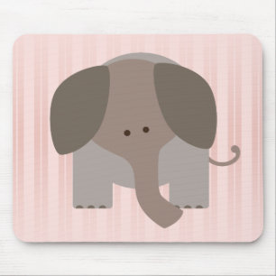 Cute Brown Elephant Mouse Mat