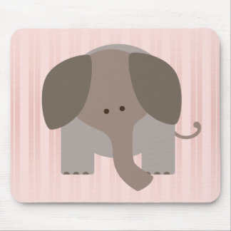 Cute Brown Elephant Mouse Mat