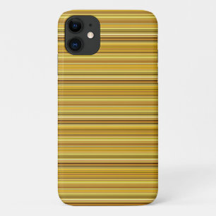 Cute brown golden stripes iPhone 11 case