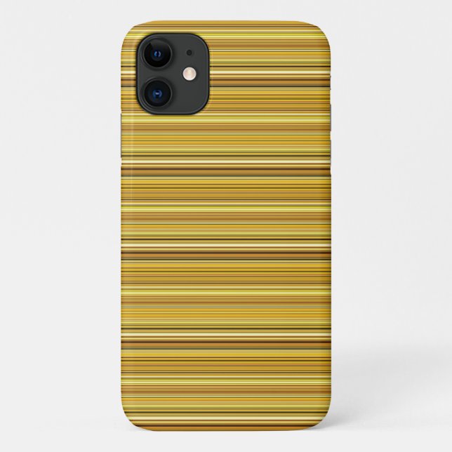 Cute brown golden stripes Case-Mate iPhone case (Back)
