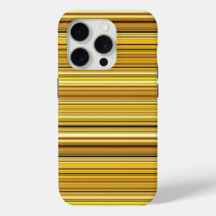 Cute brown golden stripes iPhone 15 pro case