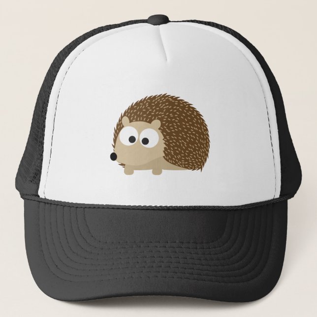 Cute Brown Hedgehog Trucker Hat (Front)