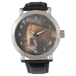 Cute Brown Horse Nose Watch