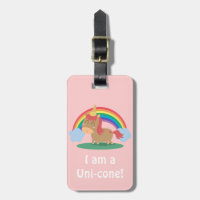 Cute Brown Horse trying to be a Unicorn pun