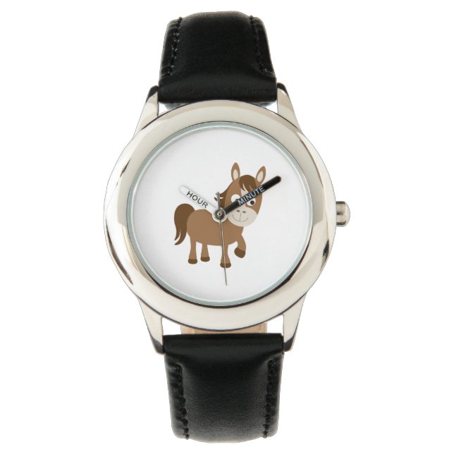 Cute Brown Horse Watch (Front)